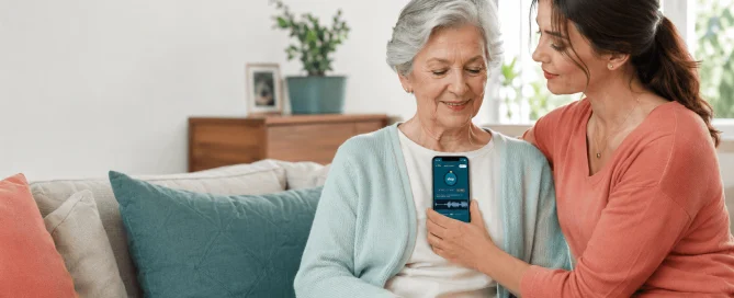Interfaccia Easy Heart Check per controllo cardiaco da smartphone