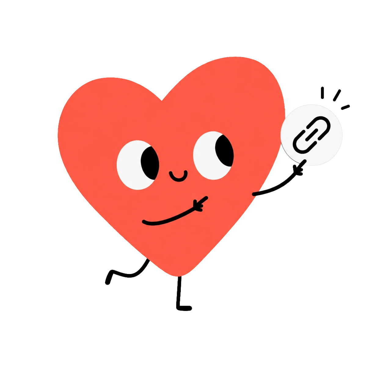 Mascotte Easy Heart Check che apre il link per iniziare il check cardiaco